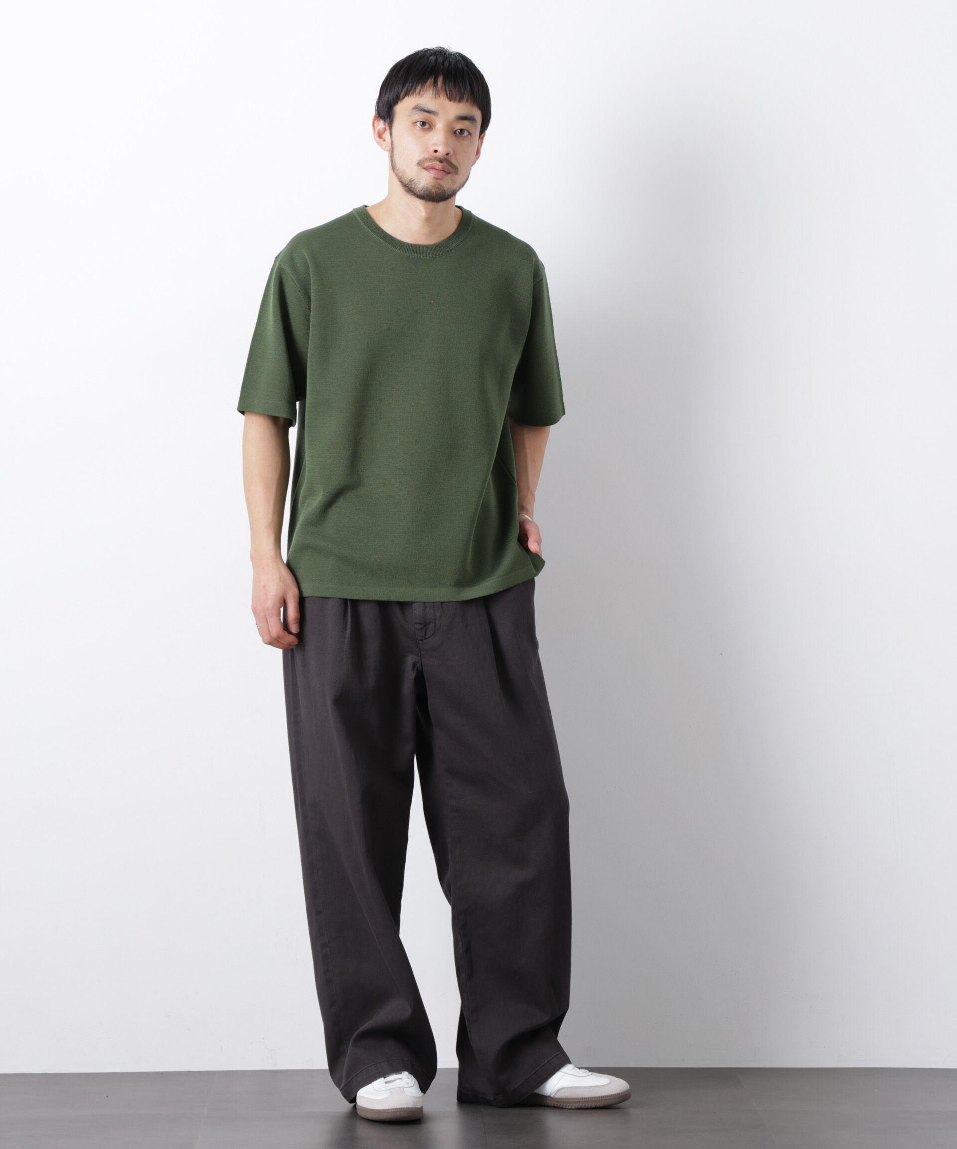 nano･universe「12ゲージドライニットTシャツ 半袖」|ニット・セーター|