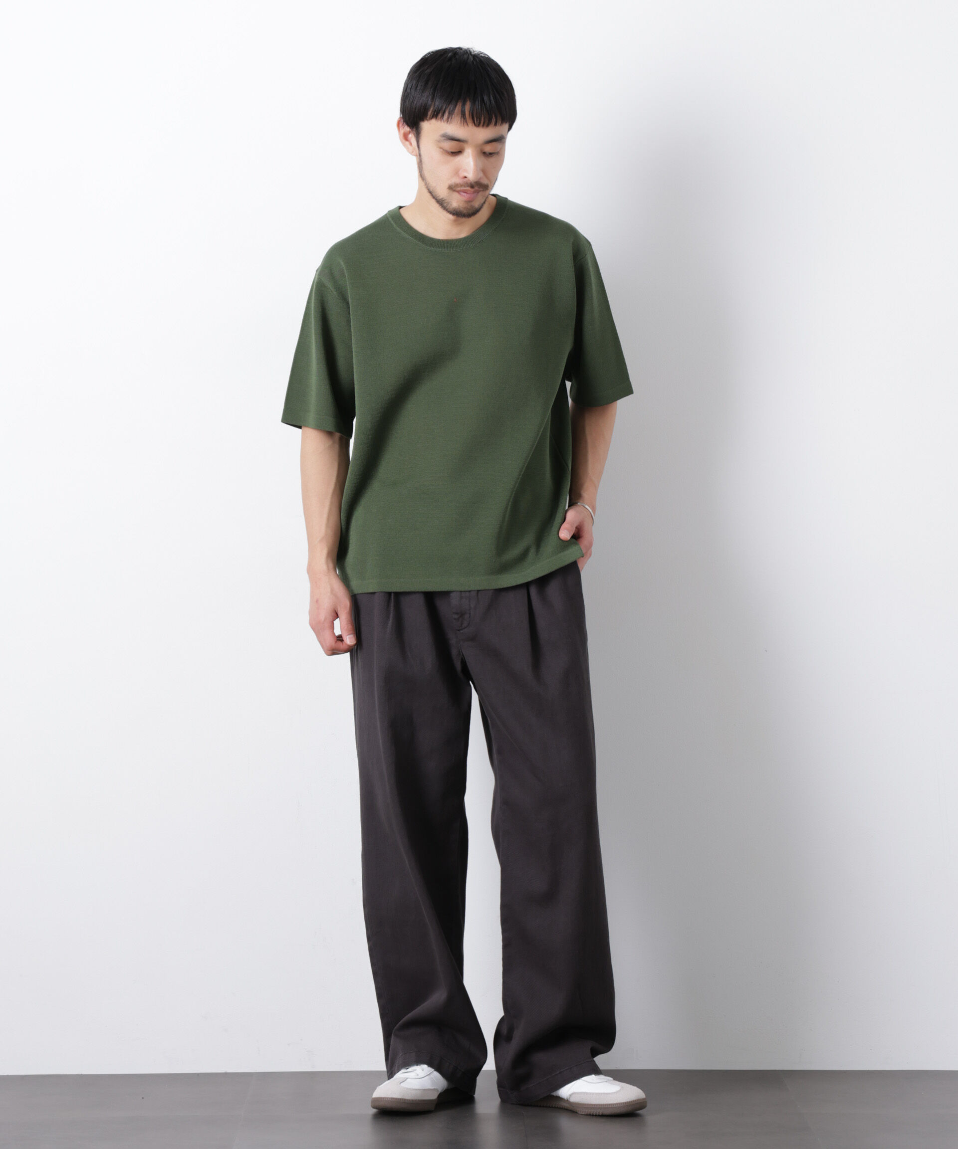 nano･universe「12ゲージドライニットTシャツ 半袖」|ニット・セーター|