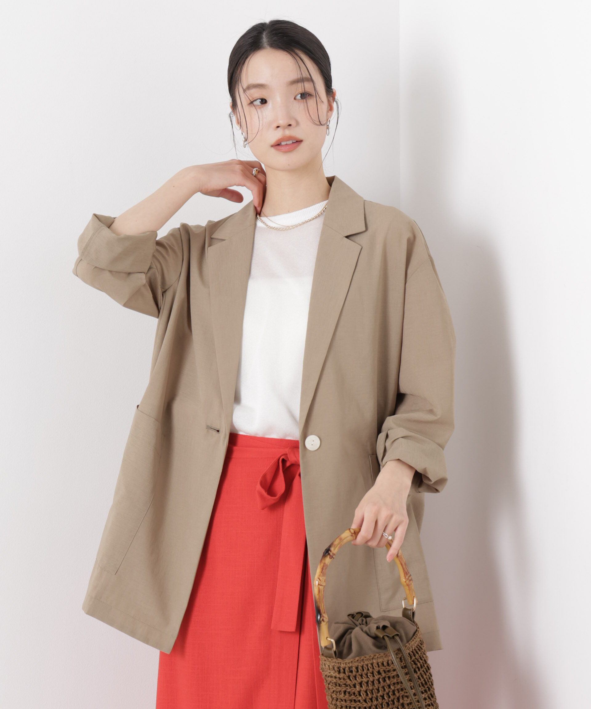 nano･universe「ソフトシアーシングルジャケット(セットアップ可)」|テーラードジャケット|