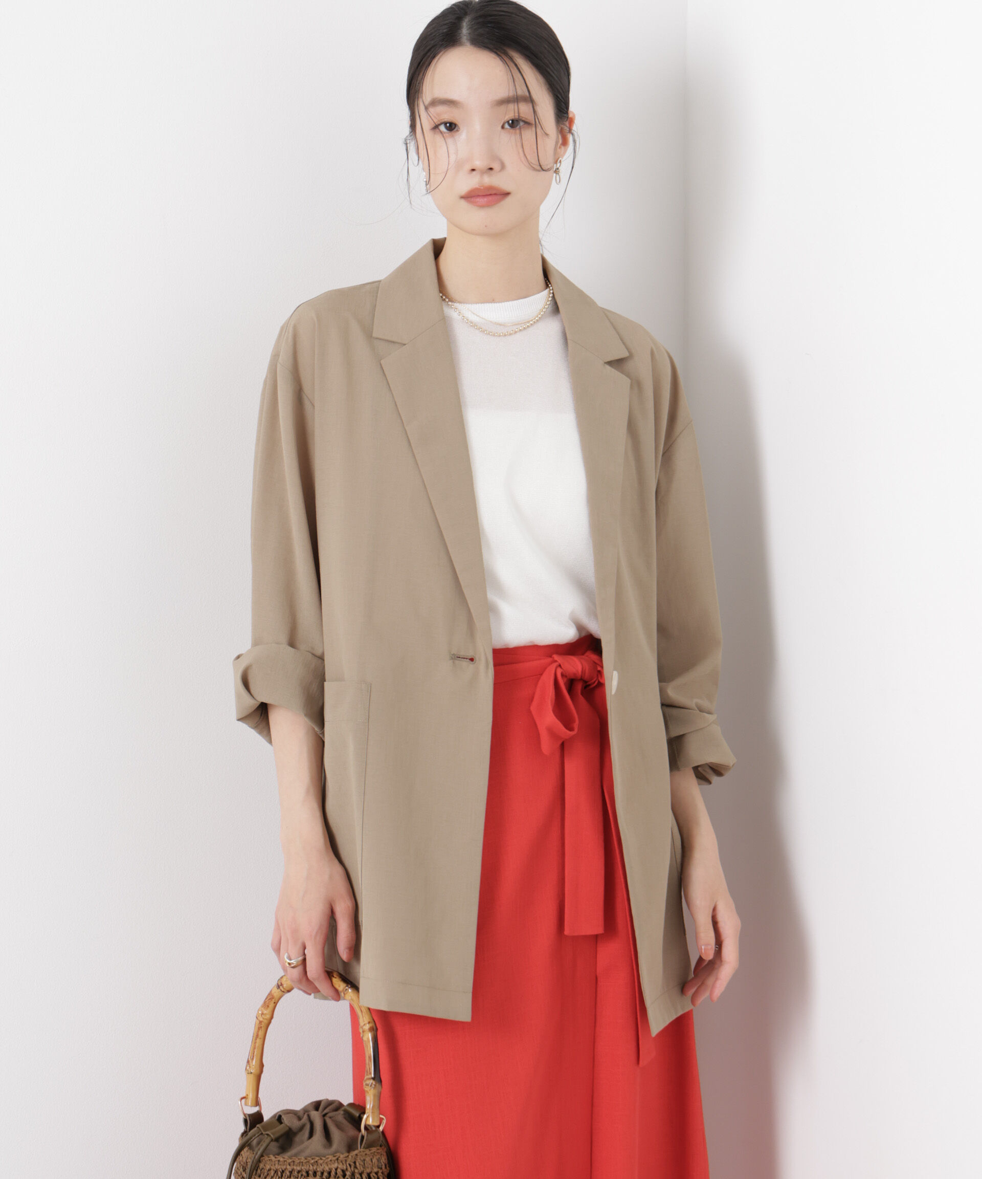 nano･universe「ソフトシアーシングルジャケット(セットアップ可)」|テーラードジャケット|