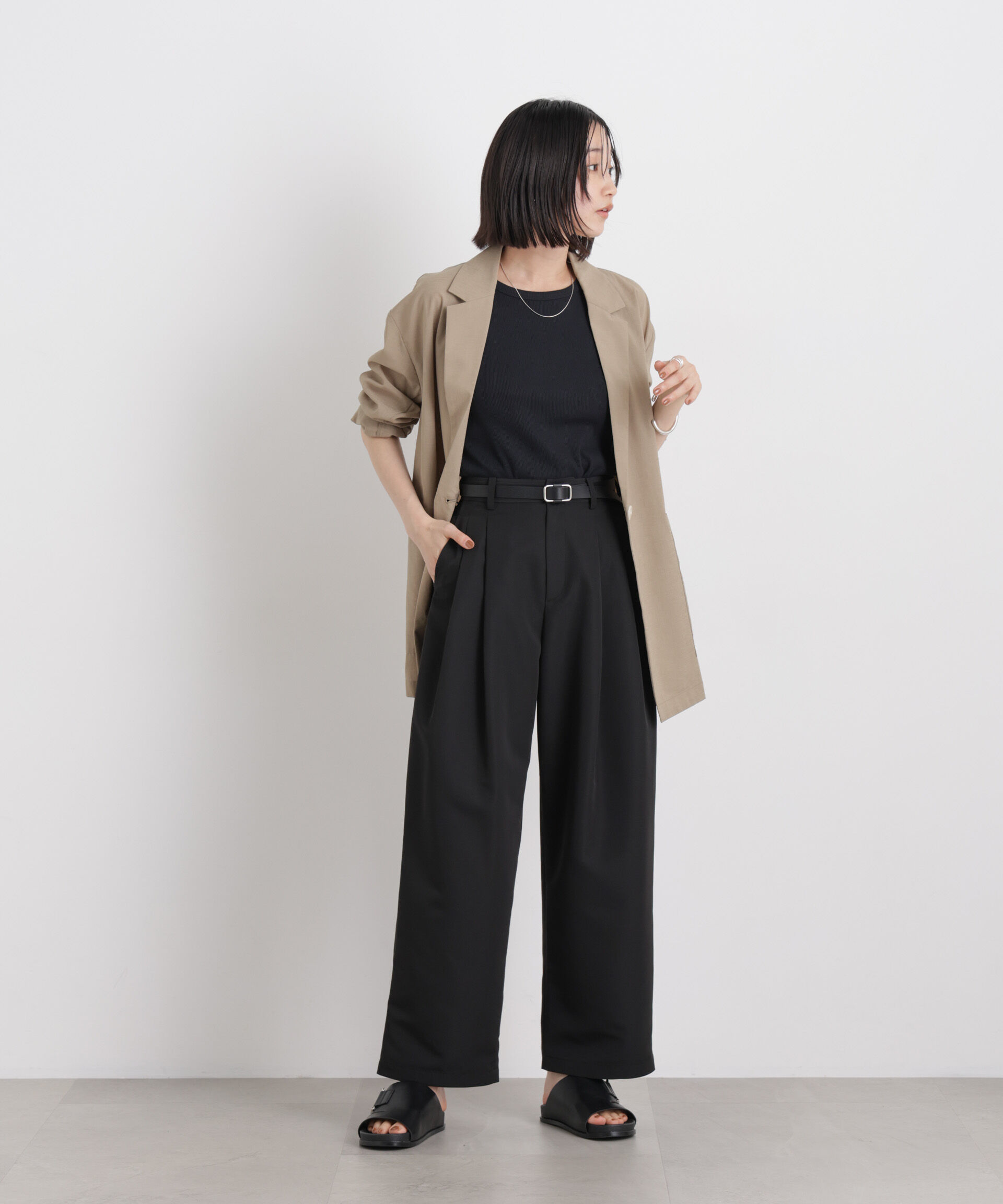 nano･universe「ソフトシアーシングルジャケット(セットアップ可)」|テーラードジャケット|