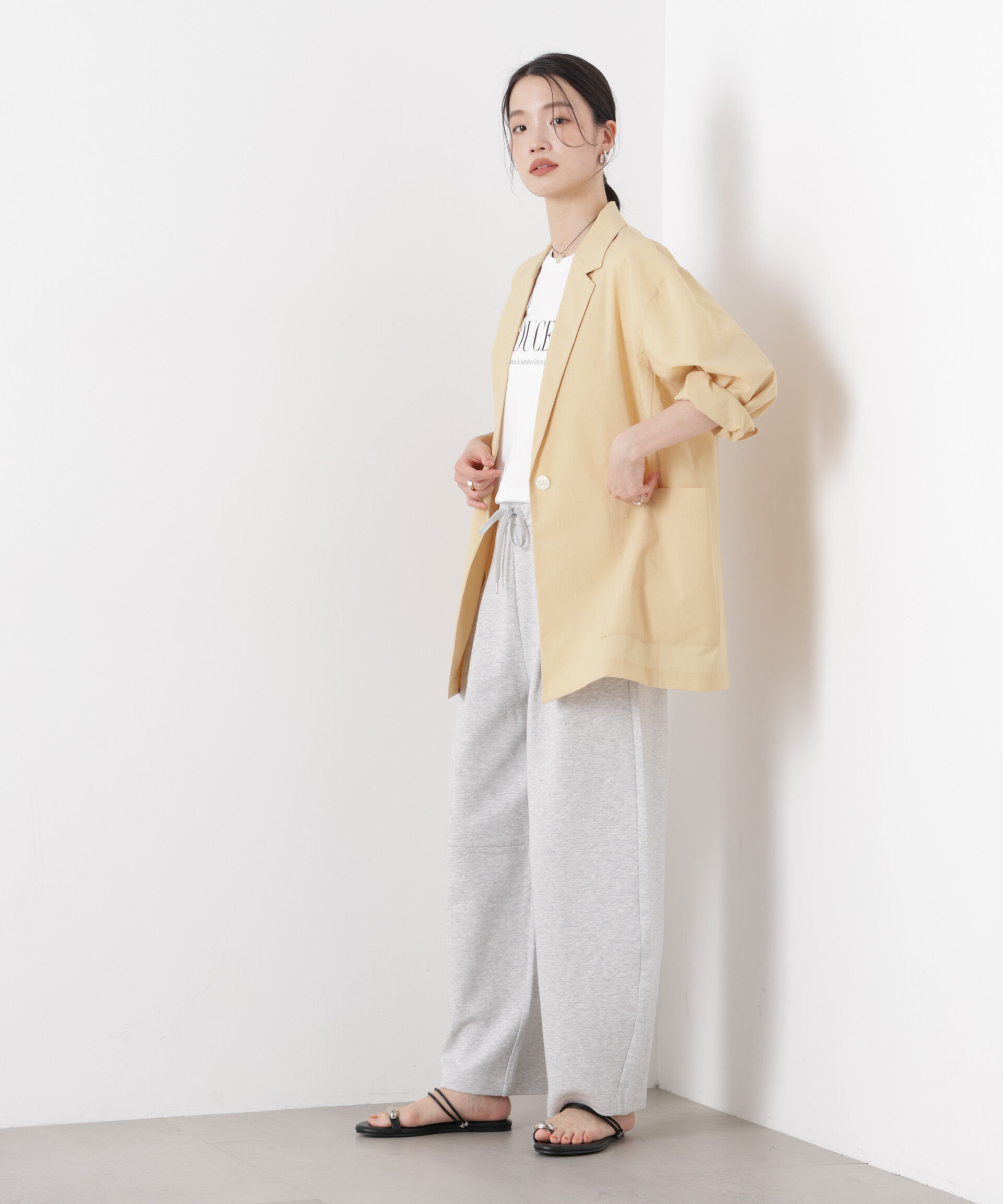 nano･universe「ソフトシアーシングルジャケット(セットアップ可)」|テーラードジャケット|