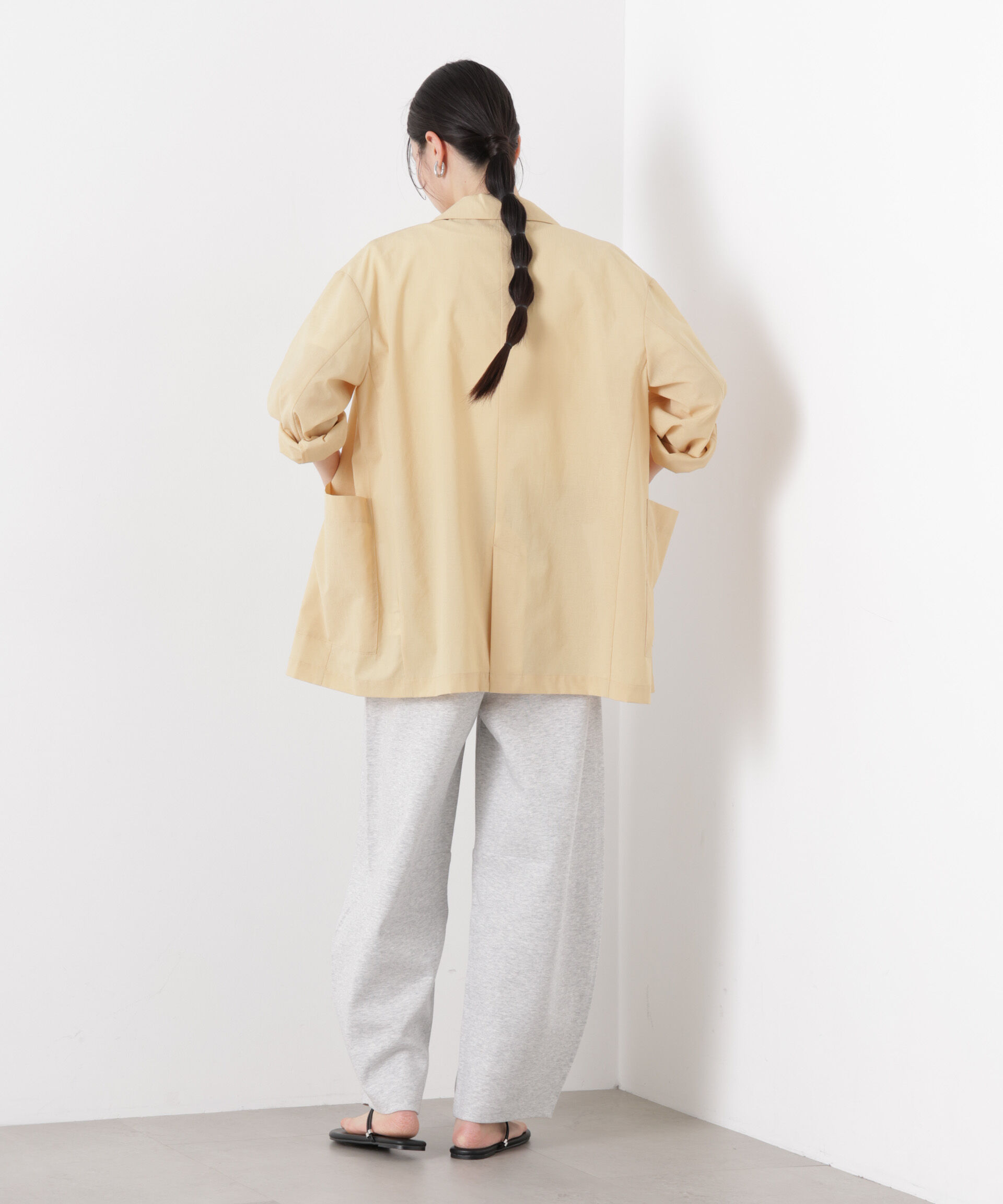 nano･universe「ソフトシアーシングルジャケット(セットアップ可)」|テーラードジャケット|