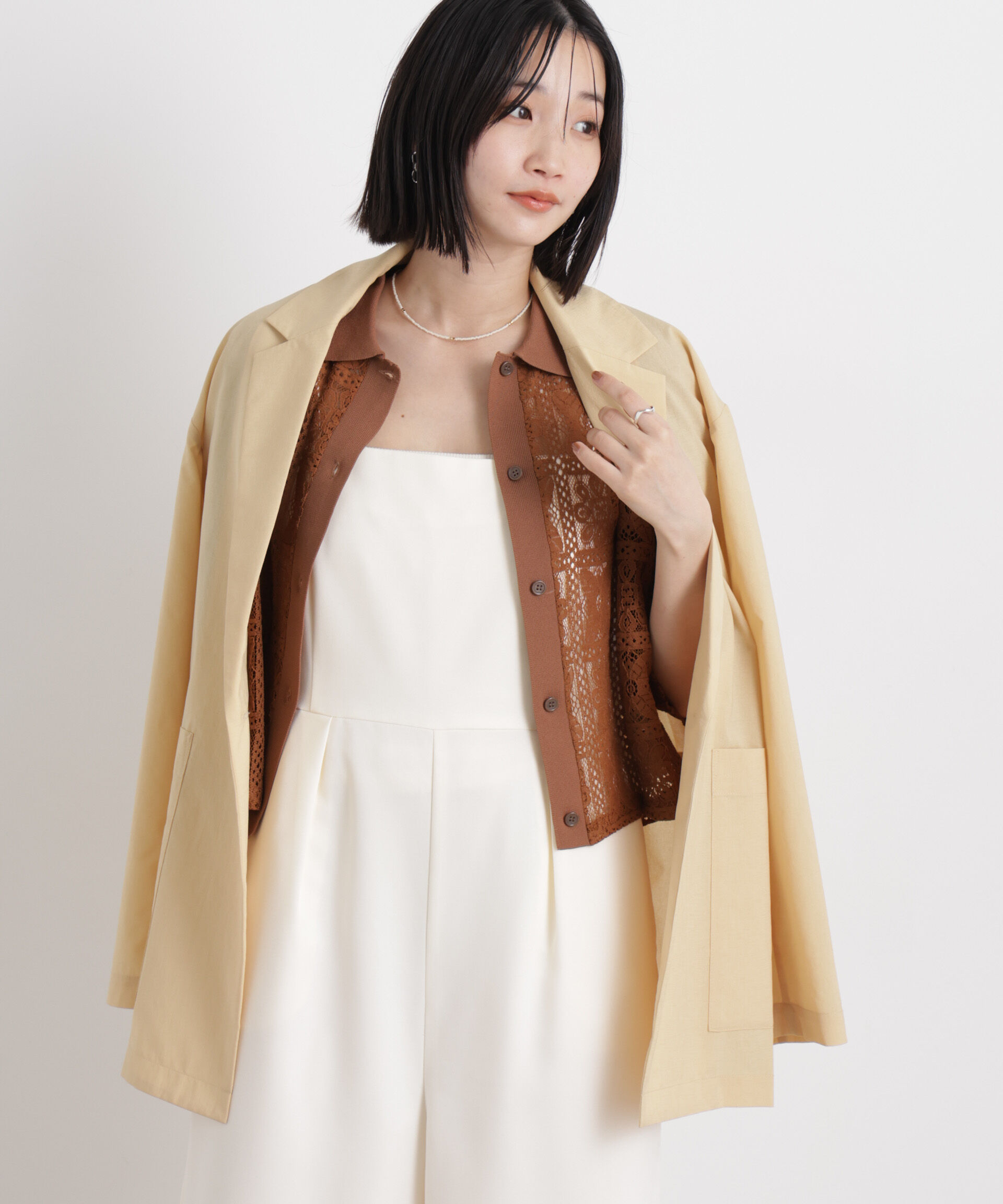 nano･universe「ソフトシアーシングルジャケット(セットアップ可)」|テーラードジャケット|