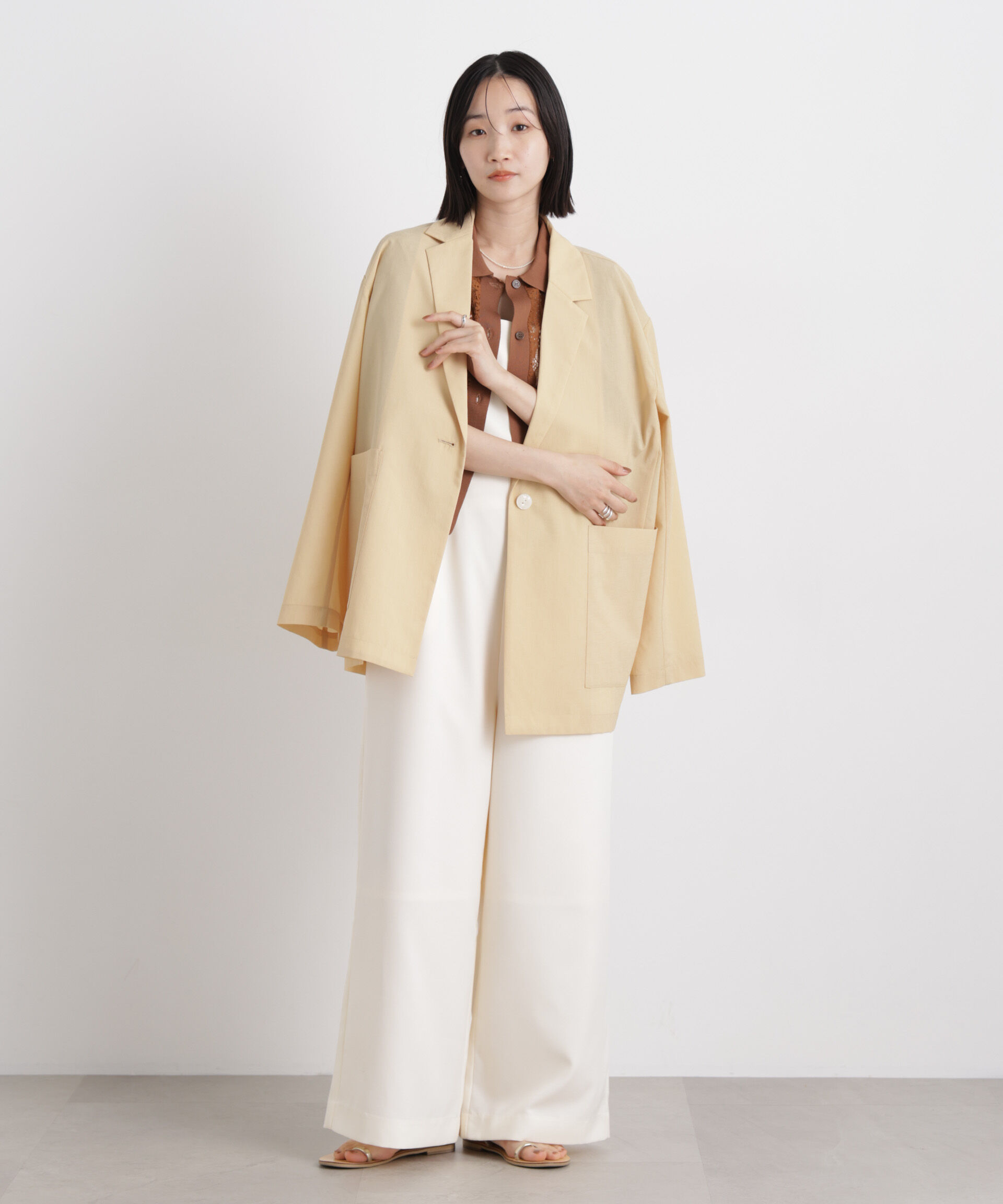 nano･universe「ソフトシアーシングルジャケット(セットアップ可)」|テーラードジャケット|