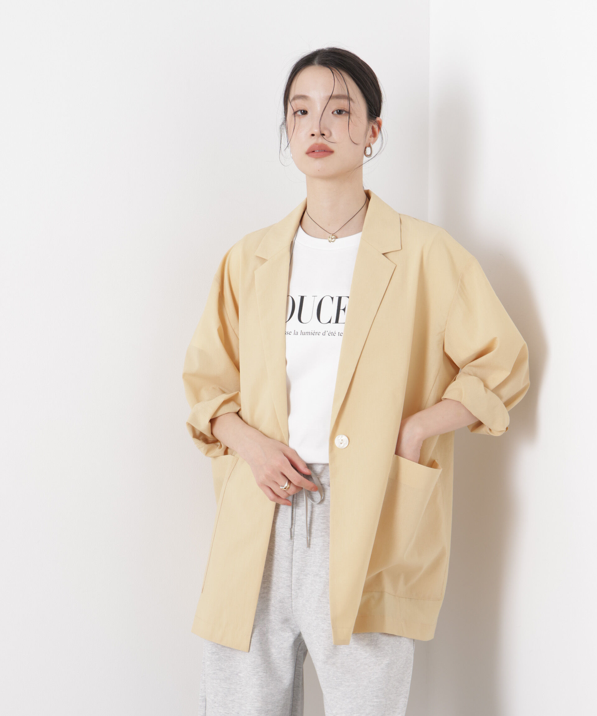 nano･universe「ソフトシアーシングルジャケット(セットアップ可)」|テーラードジャケット|