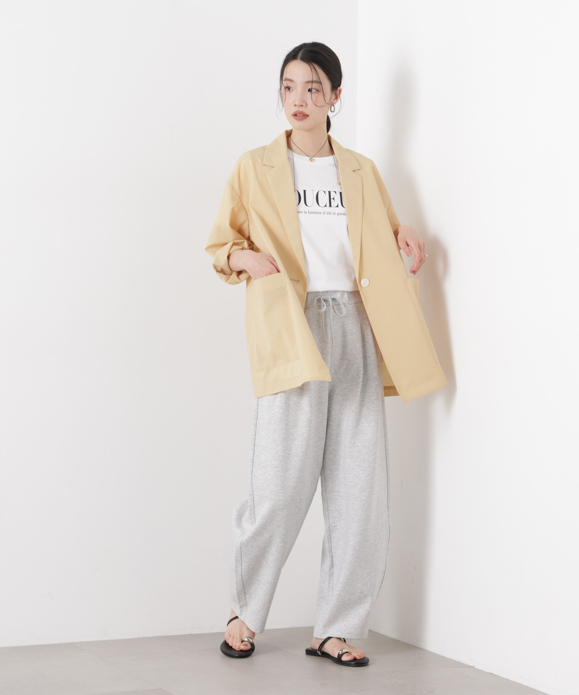 nano･universe「ソフトシアーシングルジャケット(セットアップ可)」|テーラードジャケット|