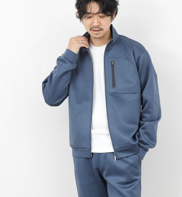 NOLLEY'S goodman「《セットアップ対応》ダブルニットZIPスタンドカラー 26SS」|ブルゾン・スタジャン|