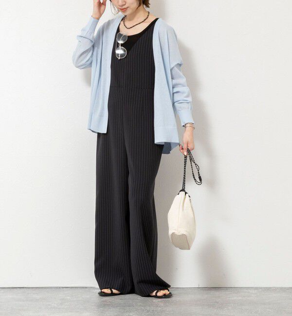 NOLLEY'S「ウォッシャブル多機能ツイルサロペットパンツ」|オールインワン|ブラック・グレー系3