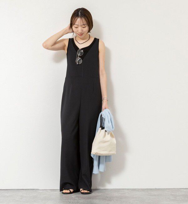 NOLLEY'S「ウォッシャブル多機能ツイルサロペットパンツ」|オールインワン|