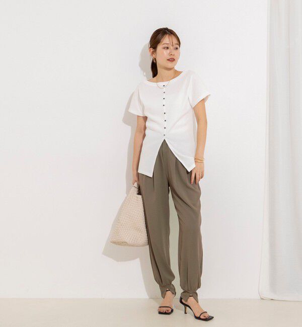 NOLLEY'S「【WEB＆一部店舗限定カラー】《セットアップ対応》ジョーゼットジョガーパンツ」|チノ|