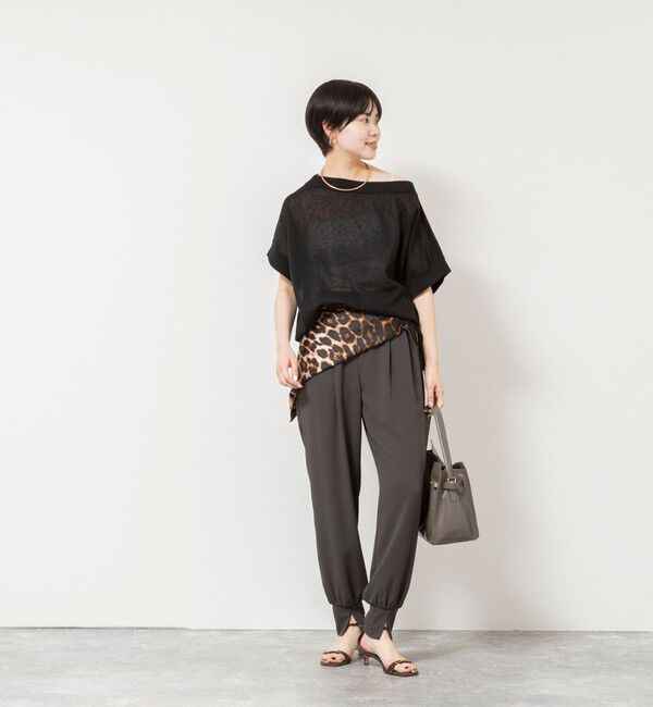 NOLLEY'S「【WEB＆一部店舗限定カラー】《セットアップ対応》ジョーゼットジョガーパンツ」|チノ|