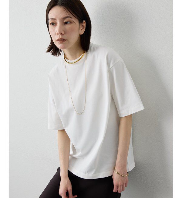  「【Drawing Numbers】ハイツイストプレーンTシャツ」|Tシャツ・カットソー|ホワイト