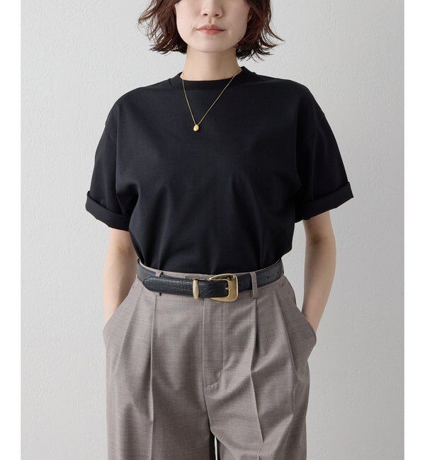  「【Drawing Numbers】ハイツイストプレーンTシャツ」|Tシャツ・カットソー|ブラック