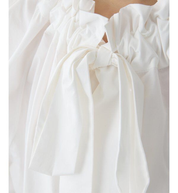  「コットンタイプライターギャザーブラウス」|シャツ・ブラウス|