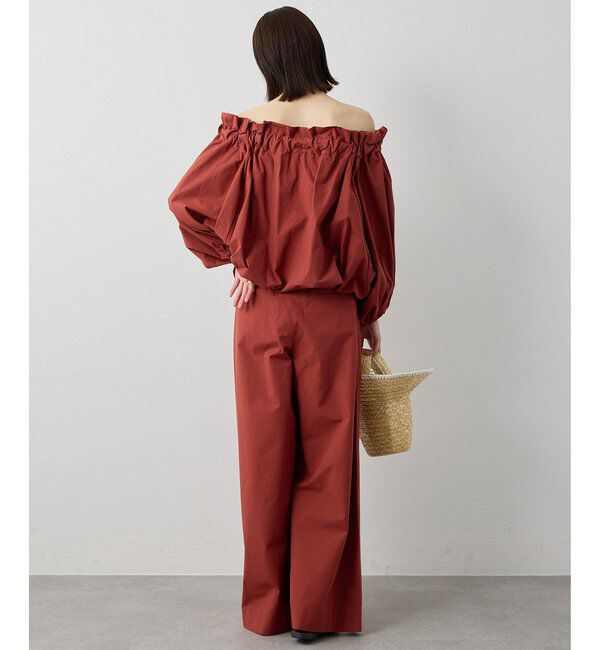  「コットンタイプライターギャザーブラウス」|シャツ・ブラウス|