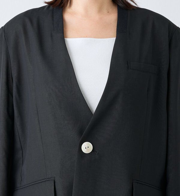  「【a Nice （ア ・ニース）】ノーカラージャケット」|テーラードジャケット|
