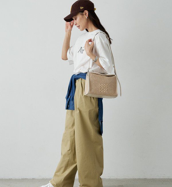  「ナイロンラフィアショルダーバッグ」|ショルダー・メッセンジャー|