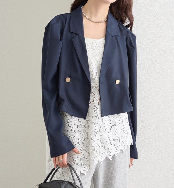  「パフショートジャケット」|その他|ネイビー