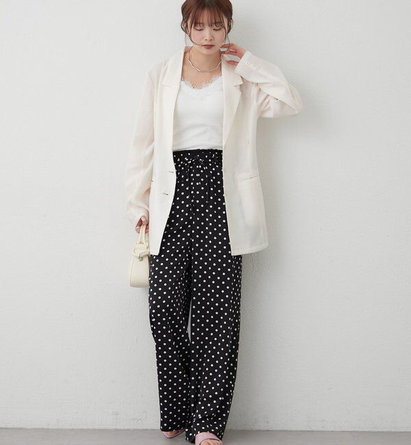  「ドットWベルトパンツ」|チノ|