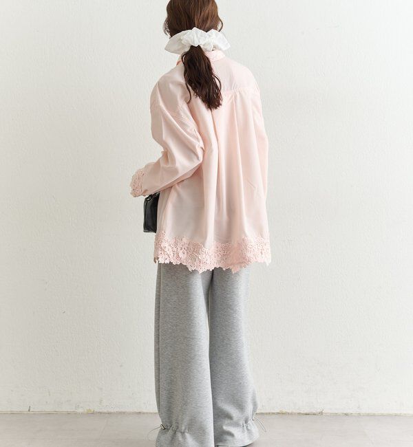  「裾レーススキッパーシャツ」|シャツ・ブラウス|