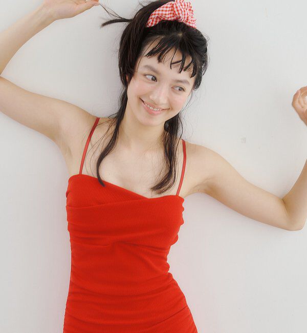  「クロスギャザーミニワンピスイムウェア」|ビキニ|