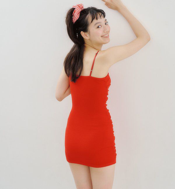  「クロスギャザーミニワンピスイムウェア」|ビキニ|