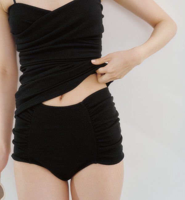  「クロスギャザーミニワンピスイムウェア」|ビキニ|