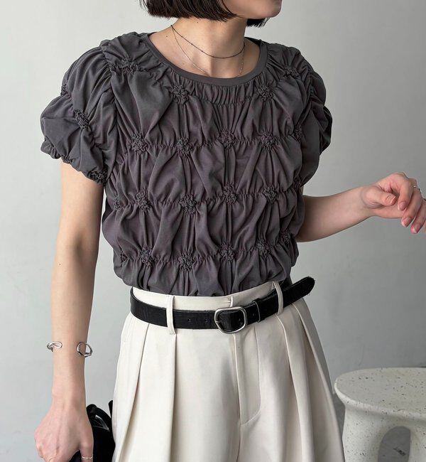  「【新色イエロー・チャコールグレー】シャーリングホイップＴ」|Tシャツ・カットソー|