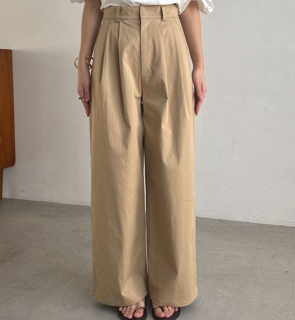  「【腰回りカバー/低身長サイズあり】2タックチノパン」|チノ|