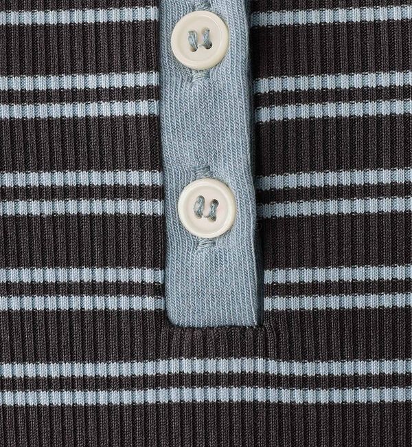 abahouse mavie「ボーダーヘンリーネックプルオーバー」|Tシャツ・カットソー|