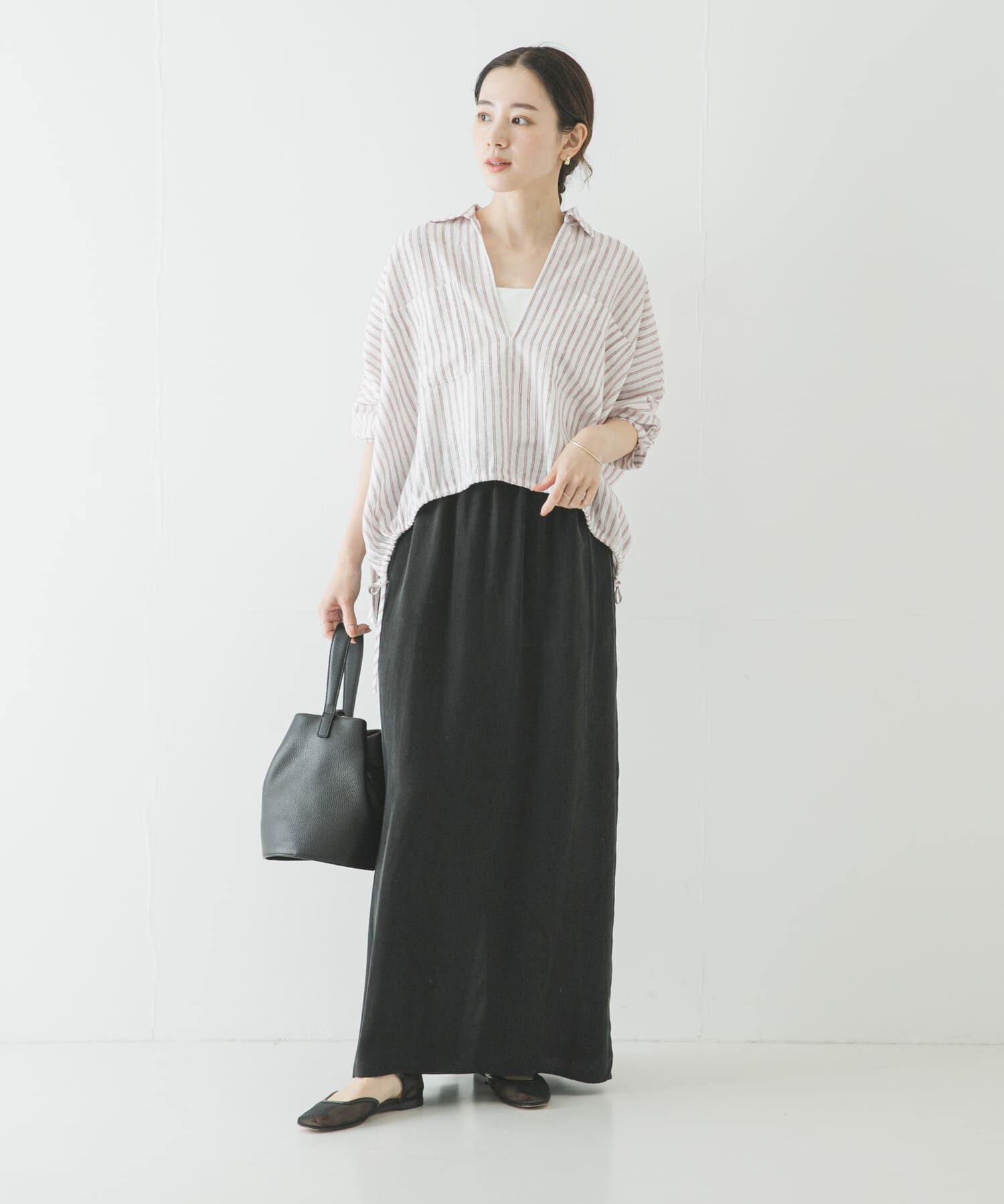 URBAN RESEARCH「キュプラギャザーIラインスカート」|スカート|