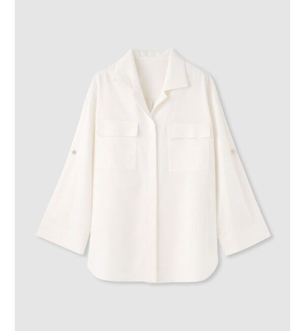 allureville「フィブリルターンバックシャツ」|シャツ・ブラウス|ホワイト