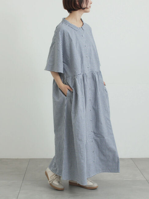 Samansa Mos2「《新色追加》ちび襟シャツワンピース【WEB限定】」|ワンピース|