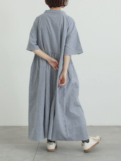 Samansa Mos2「《新色追加》ちび襟シャツワンピース【WEB限定】」|ワンピース|