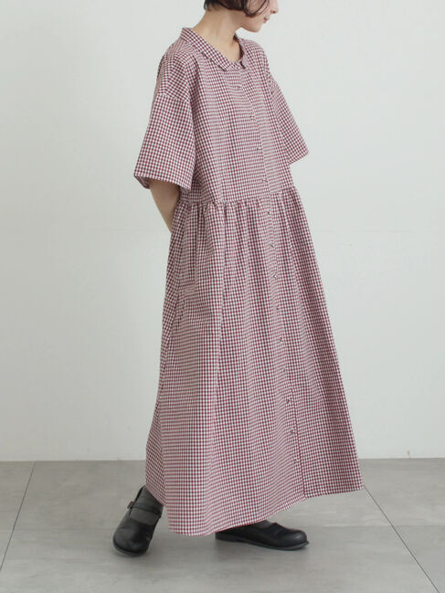 Samansa Mos2「《新色追加》ちび襟シャツワンピース【WEB限定】」|ワンピース|