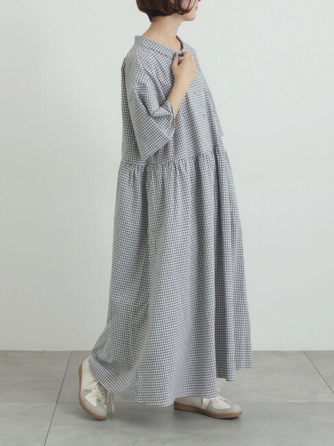 Samansa Mos2「《新色追加》ちび襟シャツワンピース【WEB限定】」|ワンピース|