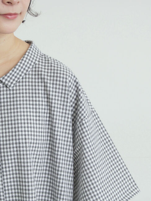 Samansa Mos2「《新色追加》ちび襟シャツワンピース【WEB限定】」|ワンピース|