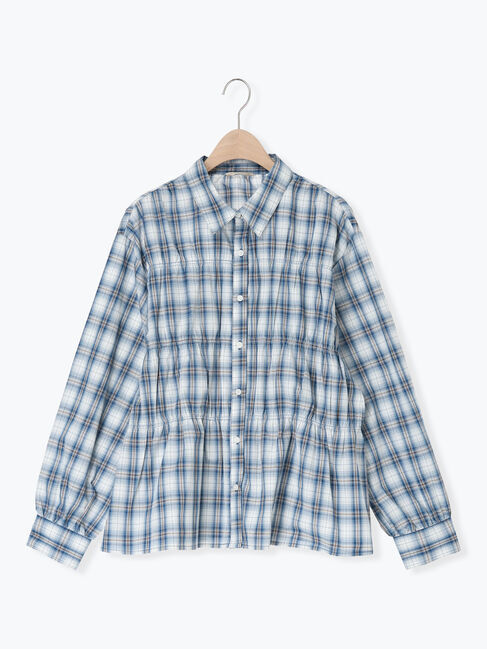 Samansa Mos2「シャーリングシャツ」|シャツ・ブラウス|