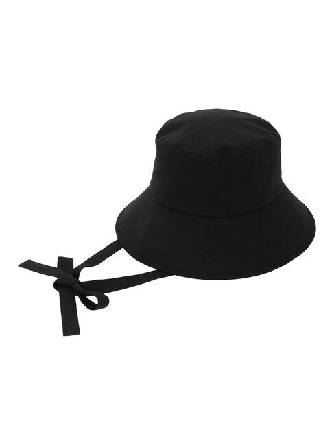 Samansa Mos2「【遮熱/消臭効果】リネン混ハット」|その他|ブラック