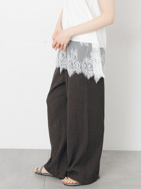 Samansa Mos2「【吸水速乾】イージーパンツ」|その他|ブラウン