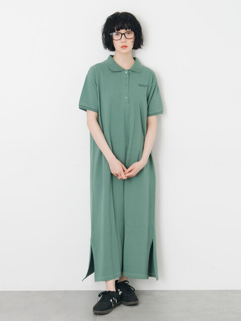 Samansa Mos2「ポロワンピース」|ワンピース|グリーン