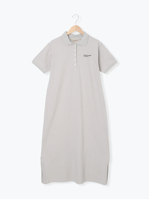 Samansa Mos2「ポロワンピース」|ワンピース|グレー