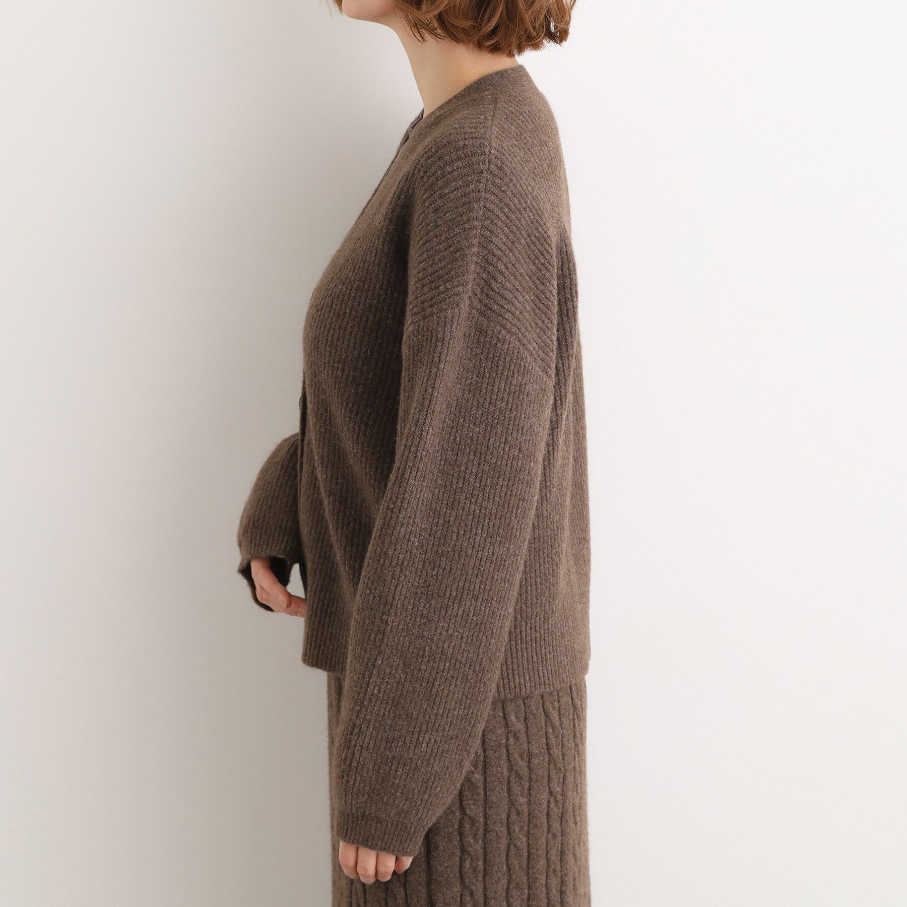 grove「【SETITEM】オーバーサイズ畔カーディガン」|カーディガン|