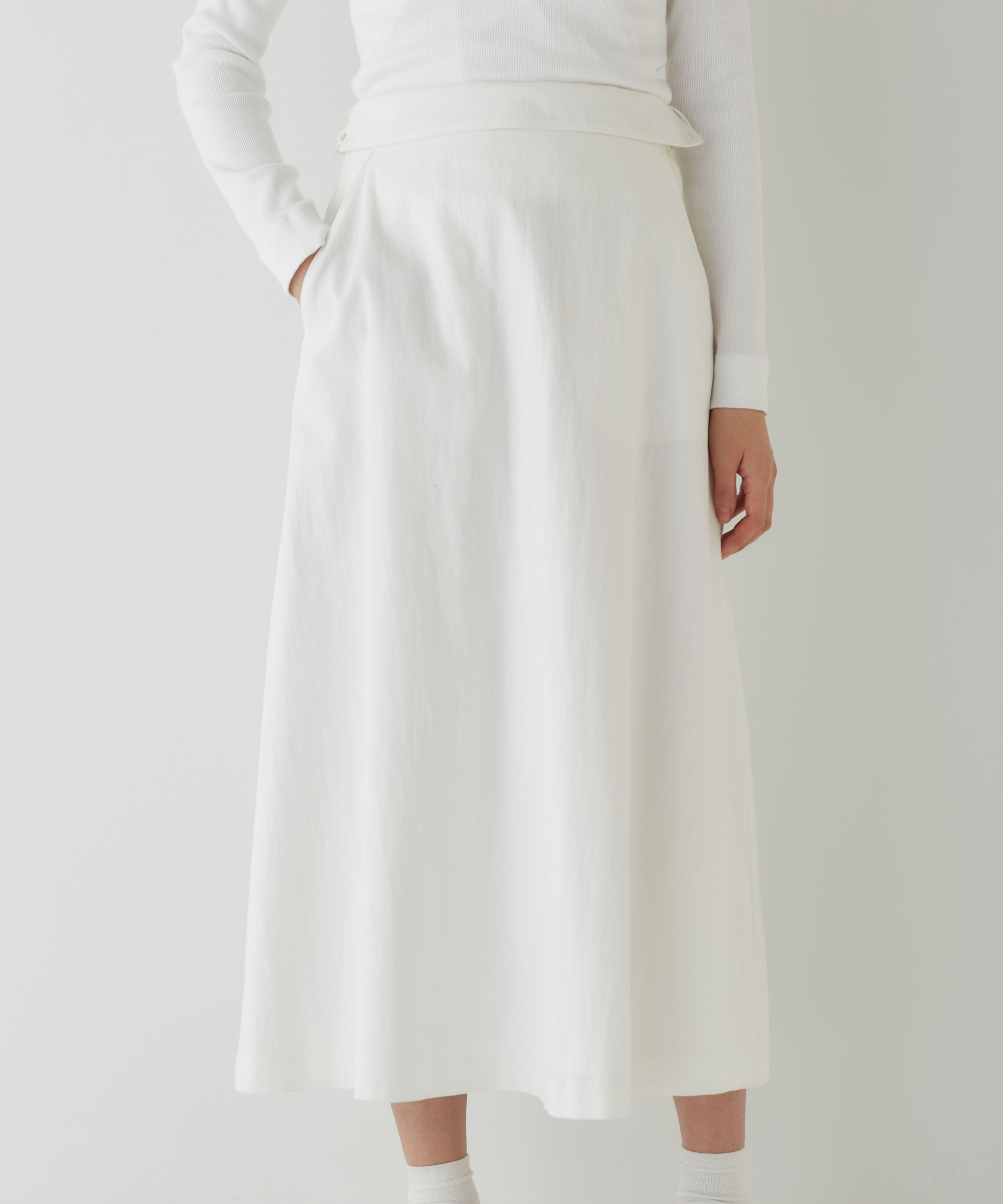  「◆ウエスト折り返しフレアスカート」|スカート|