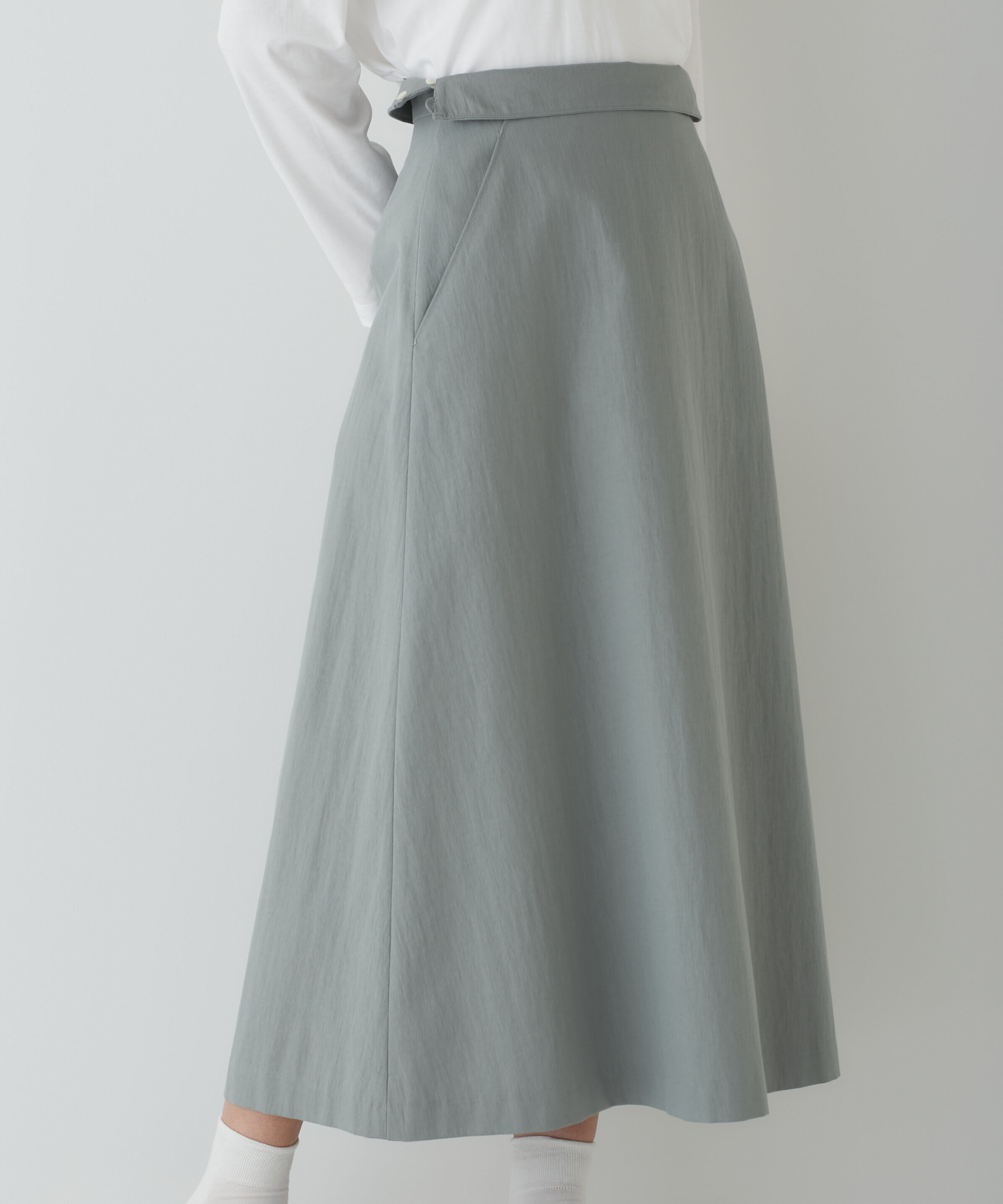  「◆ウエスト折り返しフレアスカート」|スカート|