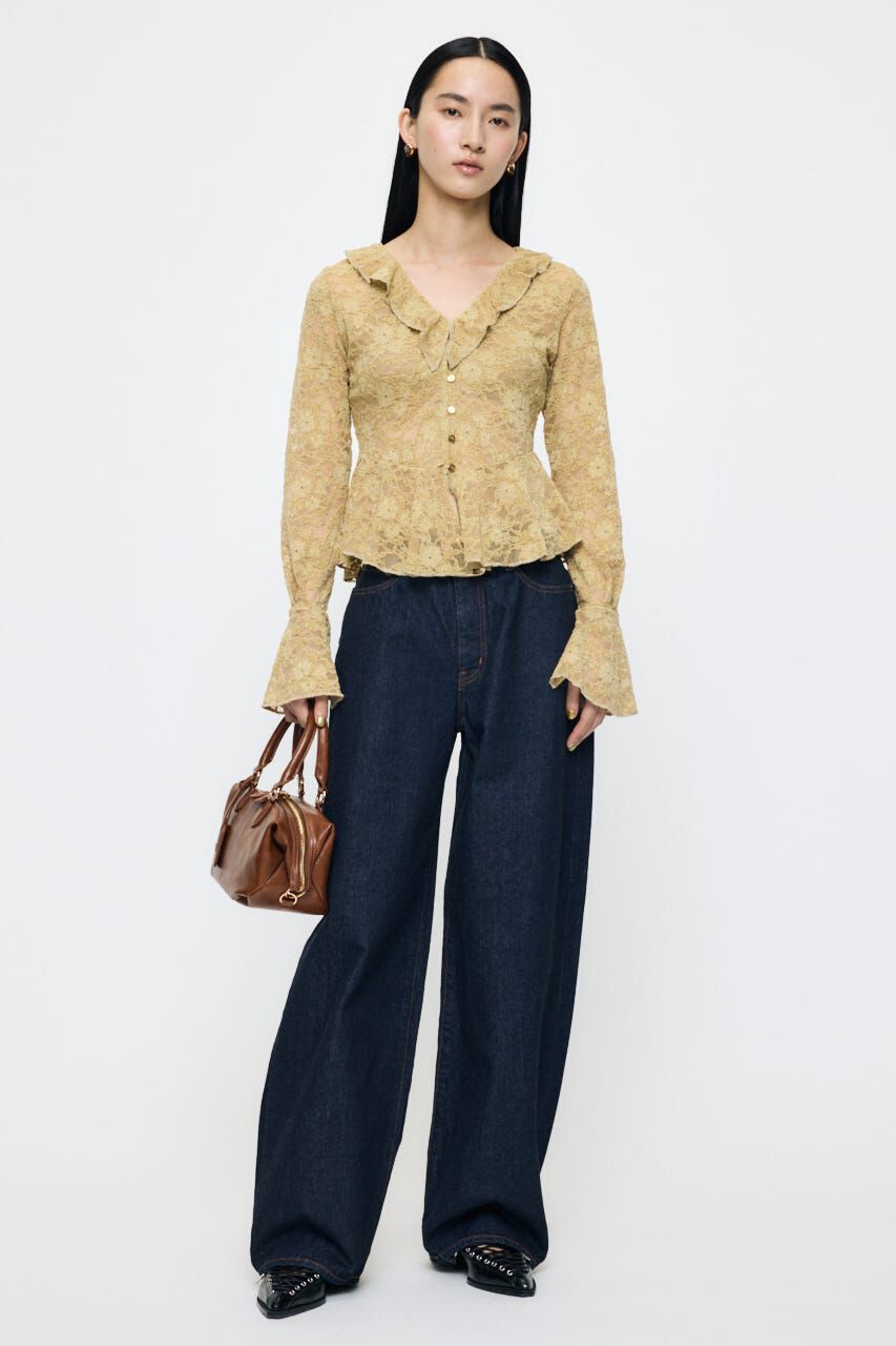 MOUSSY「MIDRISE CURVED WIDE ストレート」|デニム|