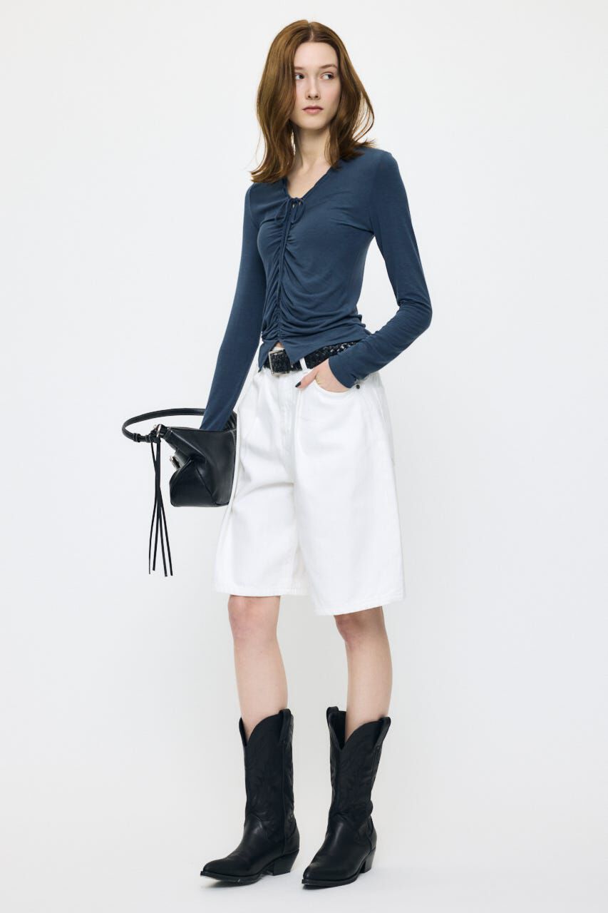 MOUSSY「GATHER V/N  トップス」|Tシャツ・カットソー|