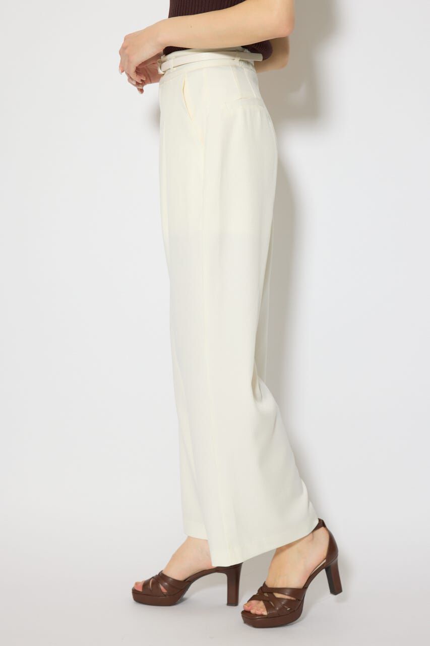 rienda「ベルト付き美ラインジャストウエストパンツ」|その他|