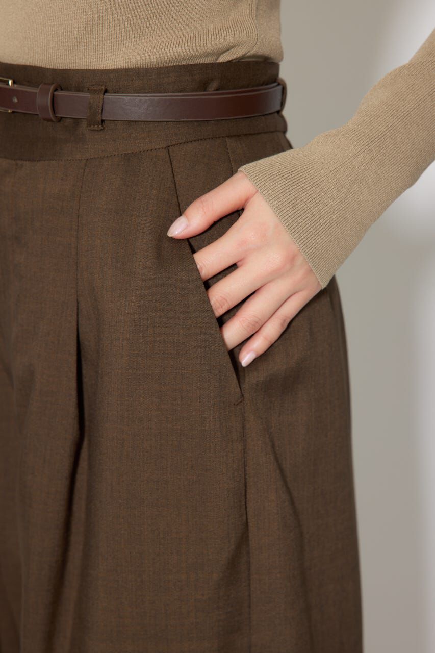 rienda「ベルト付き美ラインジャストウエストパンツ」|その他|